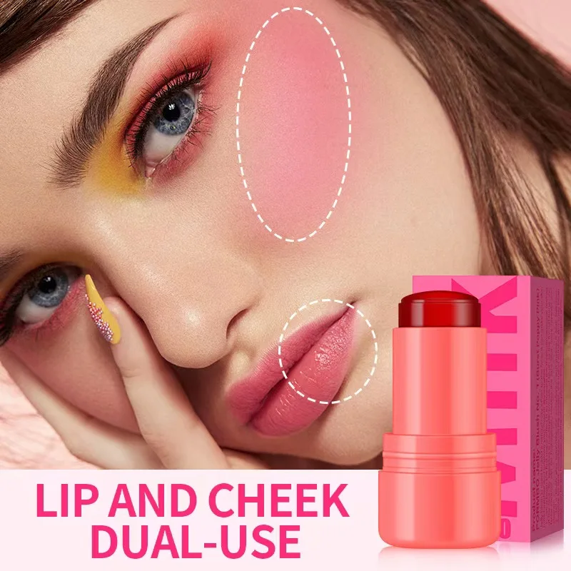 Magic Jelly Tint Facial Blusher Wand Moisturized Long Lasting Matte Rouge Cheek Contour 3-in-1 Lipstick Stick Beauty Makeup New 5