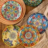 6.5inch Bohemian Ceramic Western Steak Plate High Appearance Level Home Resterant Creative Dish Plate Fruit Plat Dinner Plate 2