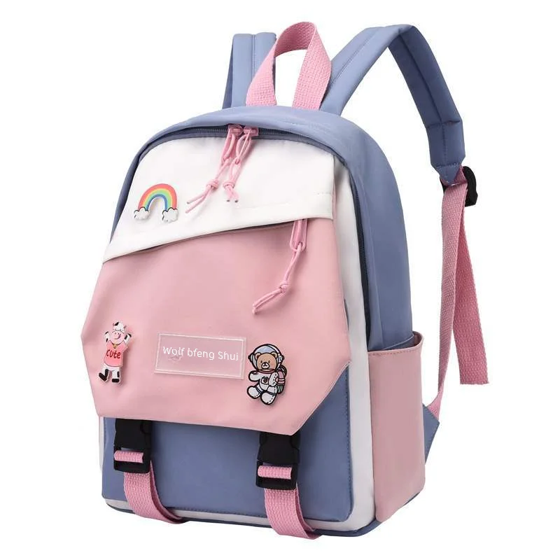 남아 여아용 더블 숄더 배낭 배낭, 유치원, 초등학생, 1-6 학년용, 신제품