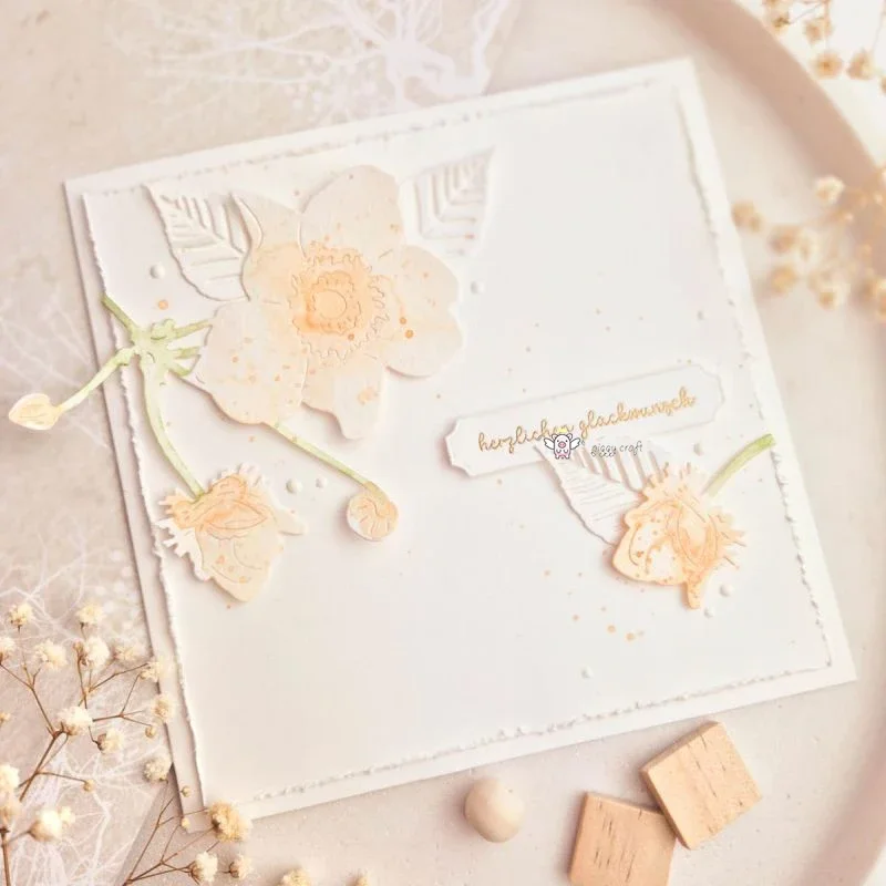 Mmao Metalls chneid werkzeuge schneiden Stanz form Blumen zweig Dekoration Sammelalbum Papier Handwerk Messer Form Klinge Stanz schablonen stirbt