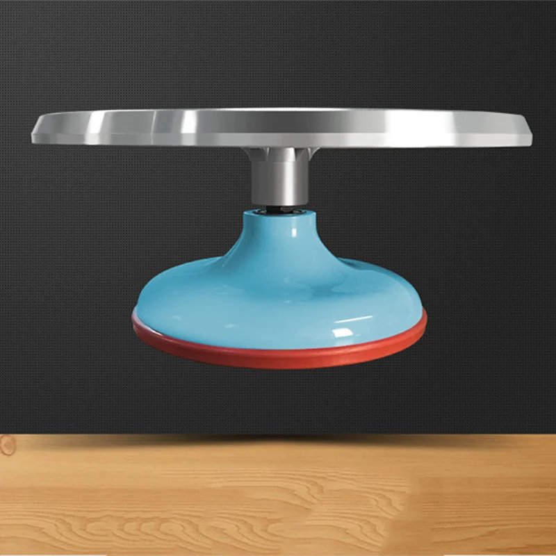 HXR Cake Turntable Revolving Cake Turntable Cake Rotating Stand  With Non-slipping Rubber Bottom Professional Household Baking Tools  Decorating Supplies Cake Turntable (Color : Blue, Size : 12 inch): Cake  Stands