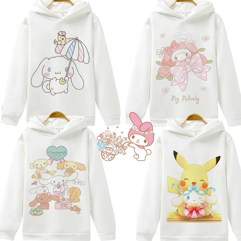 

Kawaii Cinnamoroll Sanrio Plush Cartoon Cute Plus Velvet Plushie Gothic Harajuku Sweatshirt Anime Plush Toys Girls Birthday Gift
