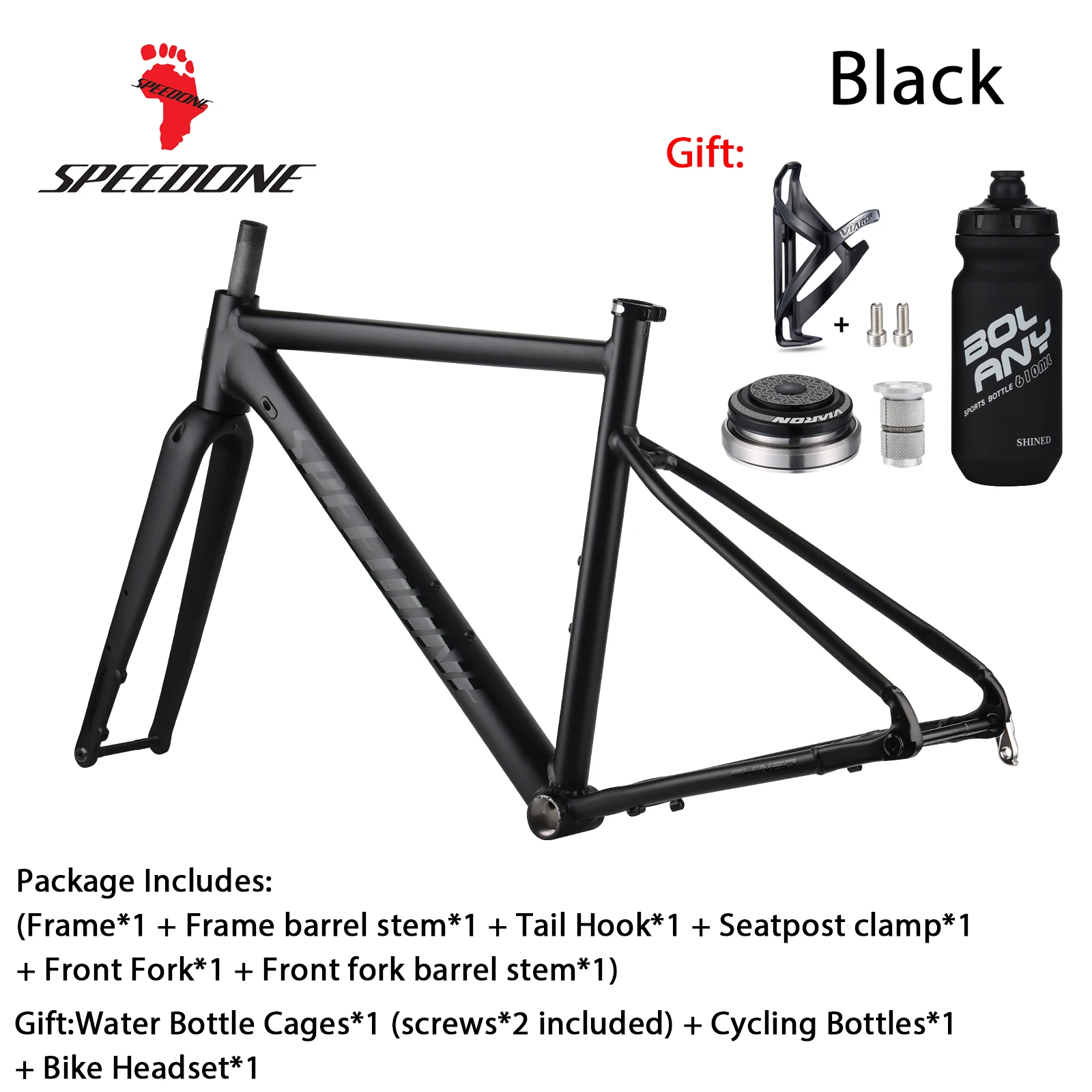 Speedone-自転車フレーム,剛性フォークセット,超軽量