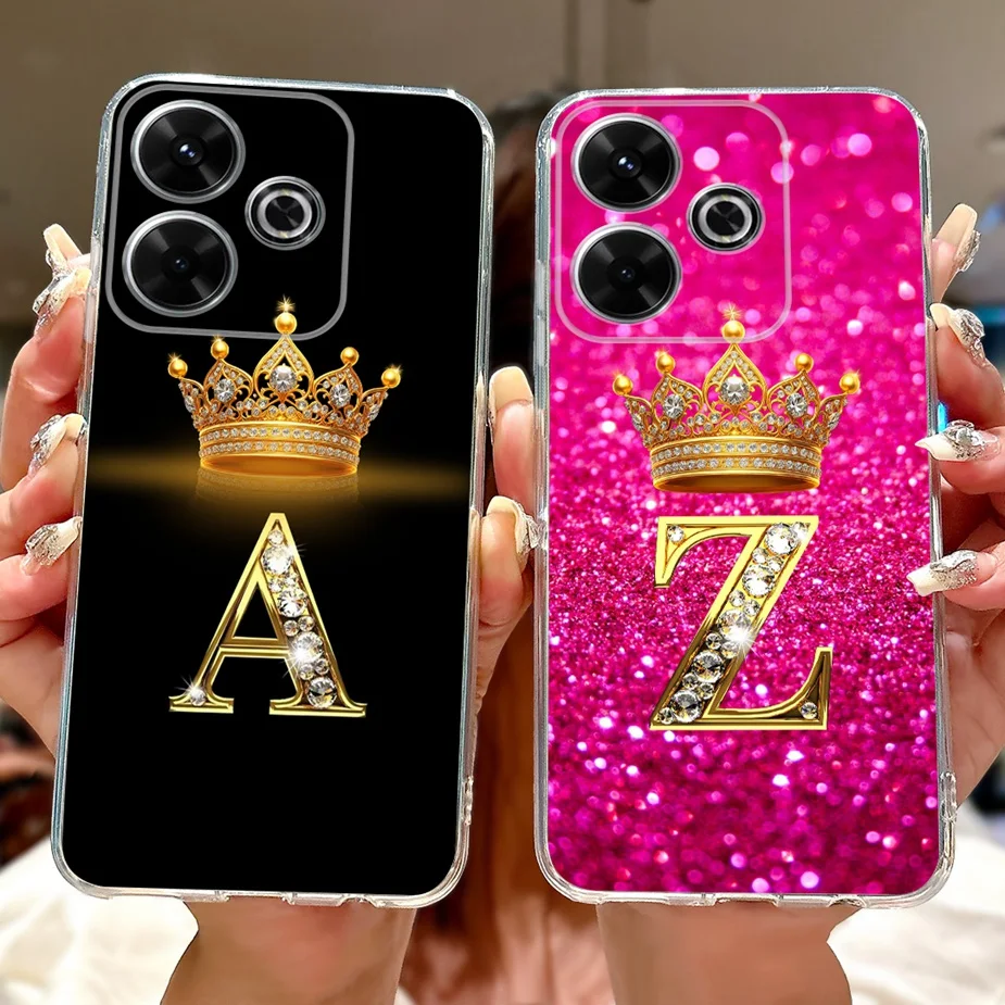 Stylish Clear Silicone TPU Phone Case with Letter Design