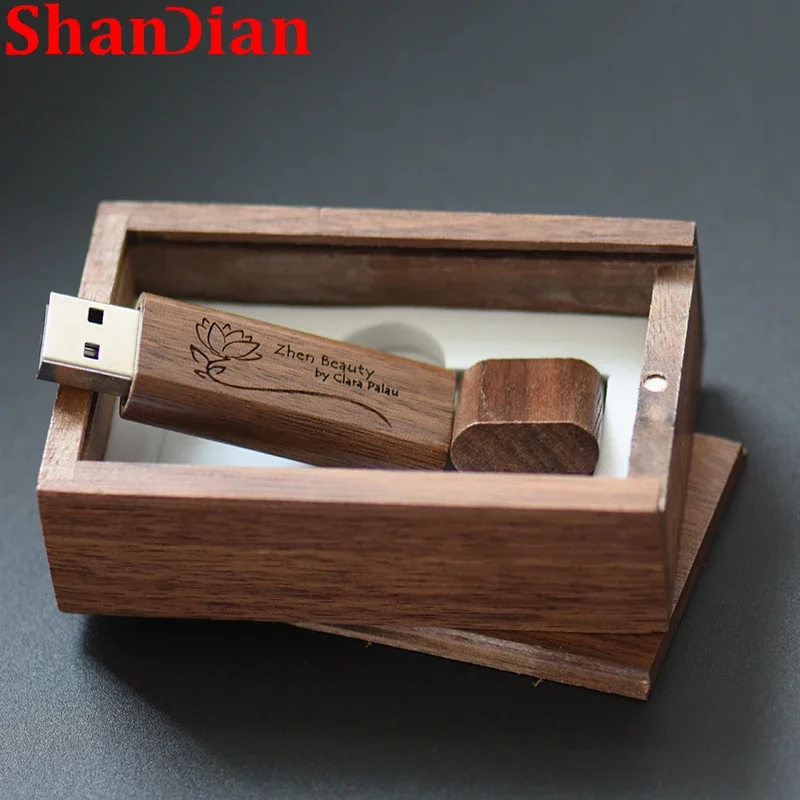Madeira Flash Drive com Logotipo Personalizado Pen Drive de Madeira Bordo Usb 2.0 Memory Stick Bamboo u Disk Presente de Casamento 4gb 32 gb 16 gb 128gb Lote 10pc - Imagem 6