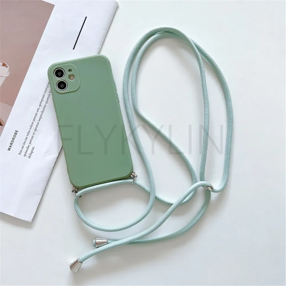 Versatile Crossbody Necklace Strap Lanyard Phone Case - Soft Silicone Cover