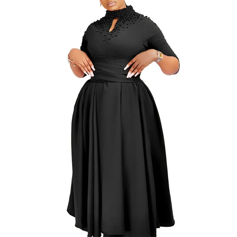 

African Dresses For Women Elegant 2024 Dashiki Autumn Spring Maxi Dress Ladies Traditional African Clothing Fairy Dreaes