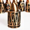 DnD Metal Dice Set - Hollow Bullet Design Zinc Alloy 7pc Dice, Antique Copper RPG Dice Set for Dungeons and Dragons 5