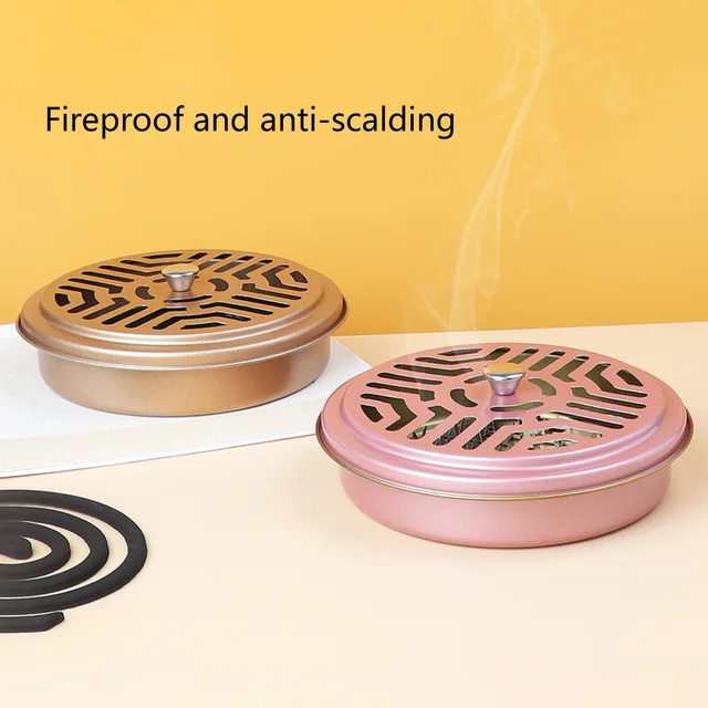 Beltéri Fém Kerek Állvány Lemez Hőálló Tartós, Deformált Szúnyogtekercs Tartó Horgászat Szúnyog Füstölő Dobozához - Image 2