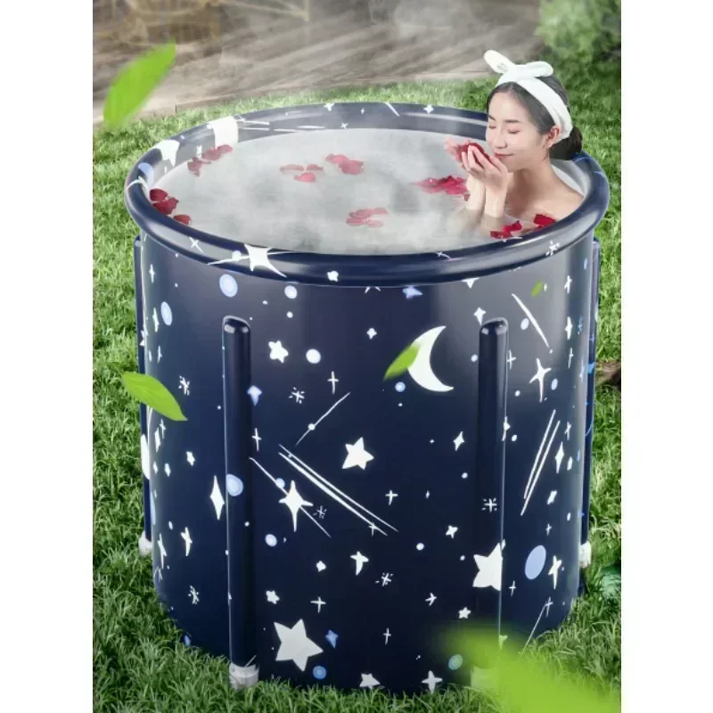 Portable Collapsible Bath Bucket Bathtub Large Capacity Bathroom Bathtub Bucket Winter Shower Bathing Artifact Free Installation portable ice bath tub