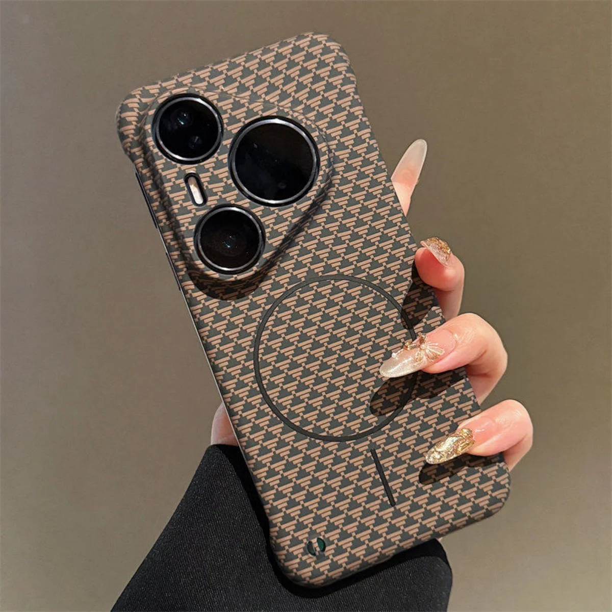 Magsafe Magnetic Frameless Kevlar Carbon Fiber Phone Case