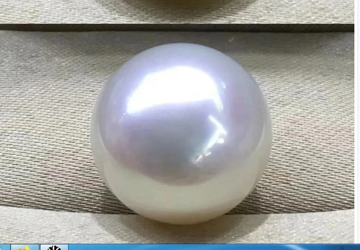Huge 12-13mm natural sea genuine white round good luste loose pearl 284