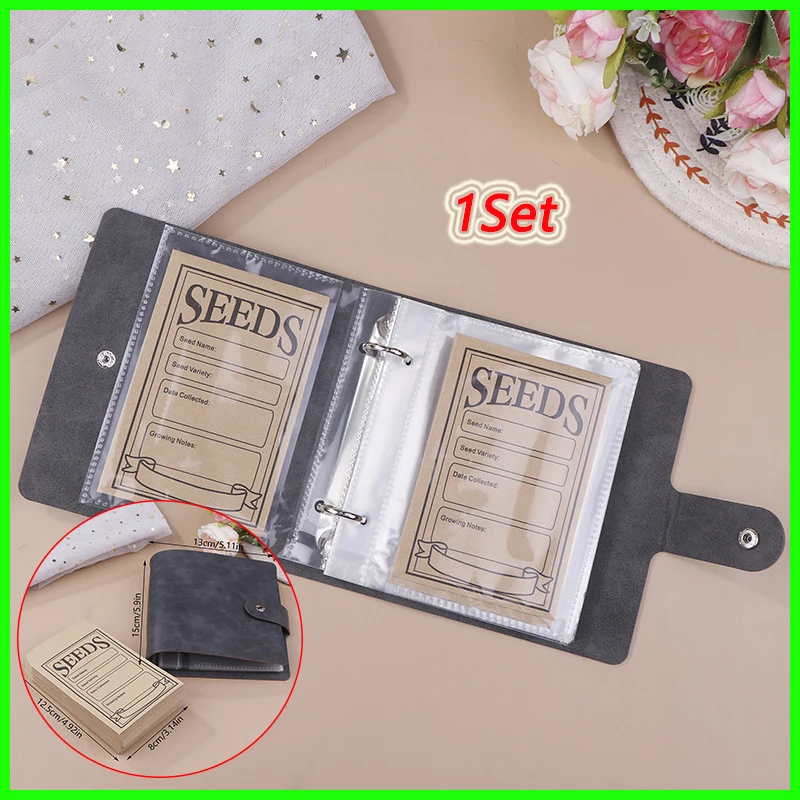 Seed Storage Envelopes 1 Set Garden Seeds Storage Organizer With 50pcs Self-Sealing Seed Envelopes