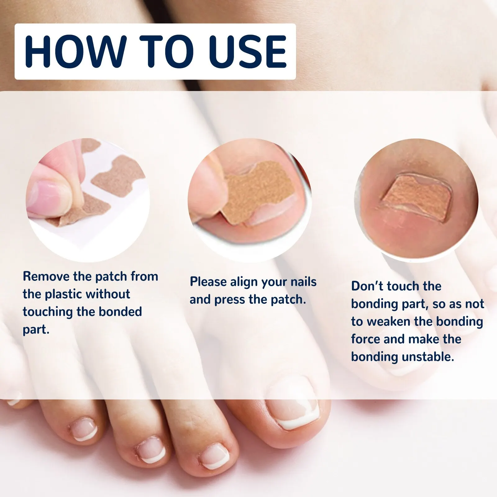 Ingrown Toenail Corrector Sticker 100Pcs Foot Care Pedicure Foot Orthodontic Toe Thumb Nail Care Patches,ingrown toenail correction tool,manicure pedicure tool set,foot care tool,foot pedicure tool,foot care patches,toe corrector,nail problem solving