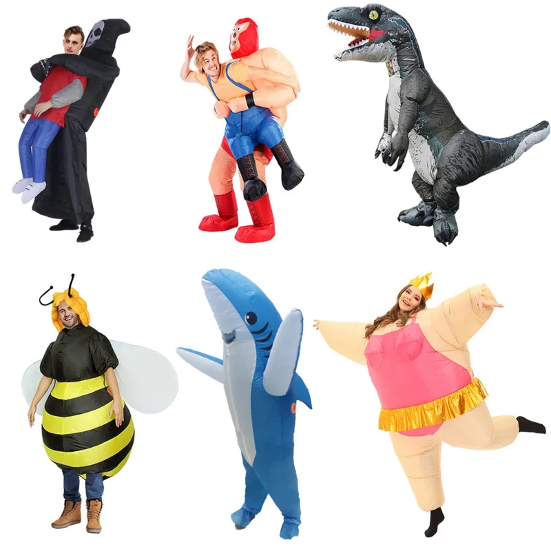 

Inflatable Death Capture Fighter Costume for Adults and Children, Purim Funny Party Cosplay Costume, Horrible, Carnival and Hall
