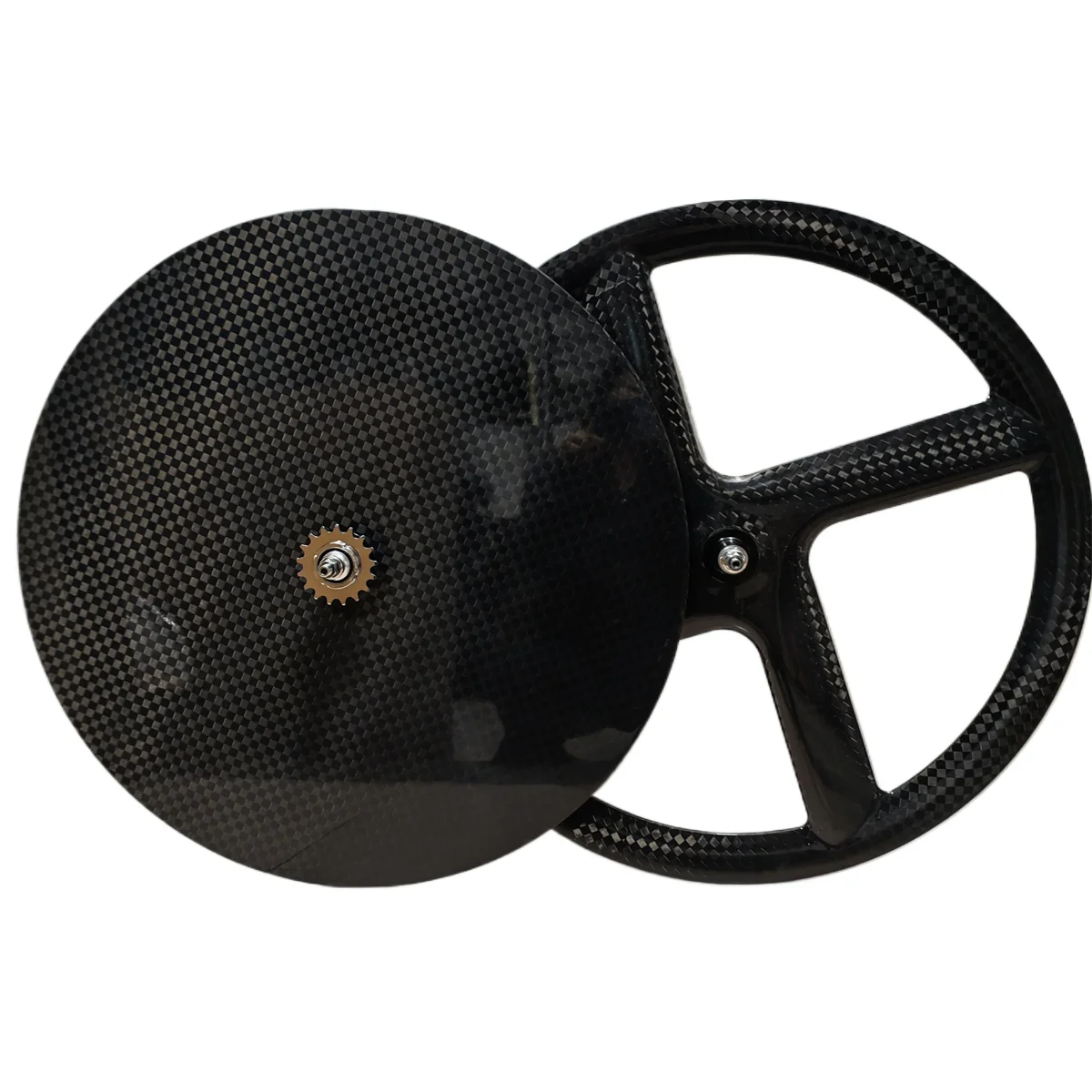 23mm Wide 41mm Depth Carbon 700C Road/Track/Fixed Gear Bicycle Wheelset Front 4 Spokes Rear Disc Wheels Tubular  UD 12K