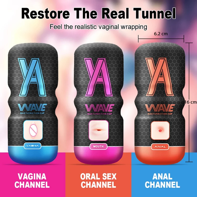 Masturbation Cup Anal Vagina Pocket Pussy Blowjob Massager for Men 18+