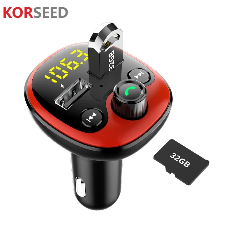 

Bluetooth 5.0 Fm Transmitter Radio Handsfree Car Kit Dual USB Charger Car Mp3 Player TF U Disk Music Player Car modulator