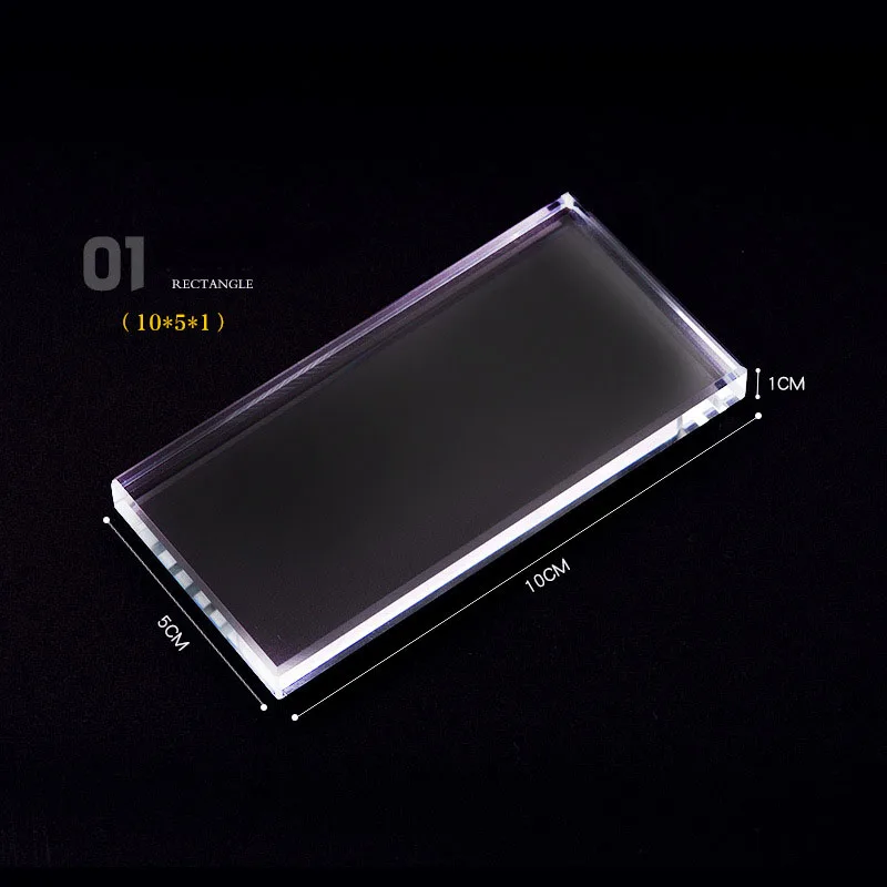 1PC Glas Nagel Farbe Palette für Gel Polnisch Palette Mischen Zeichnung Farbe Platte Pad Maniküre Nail art Display Zeigt regal – Detail 4
