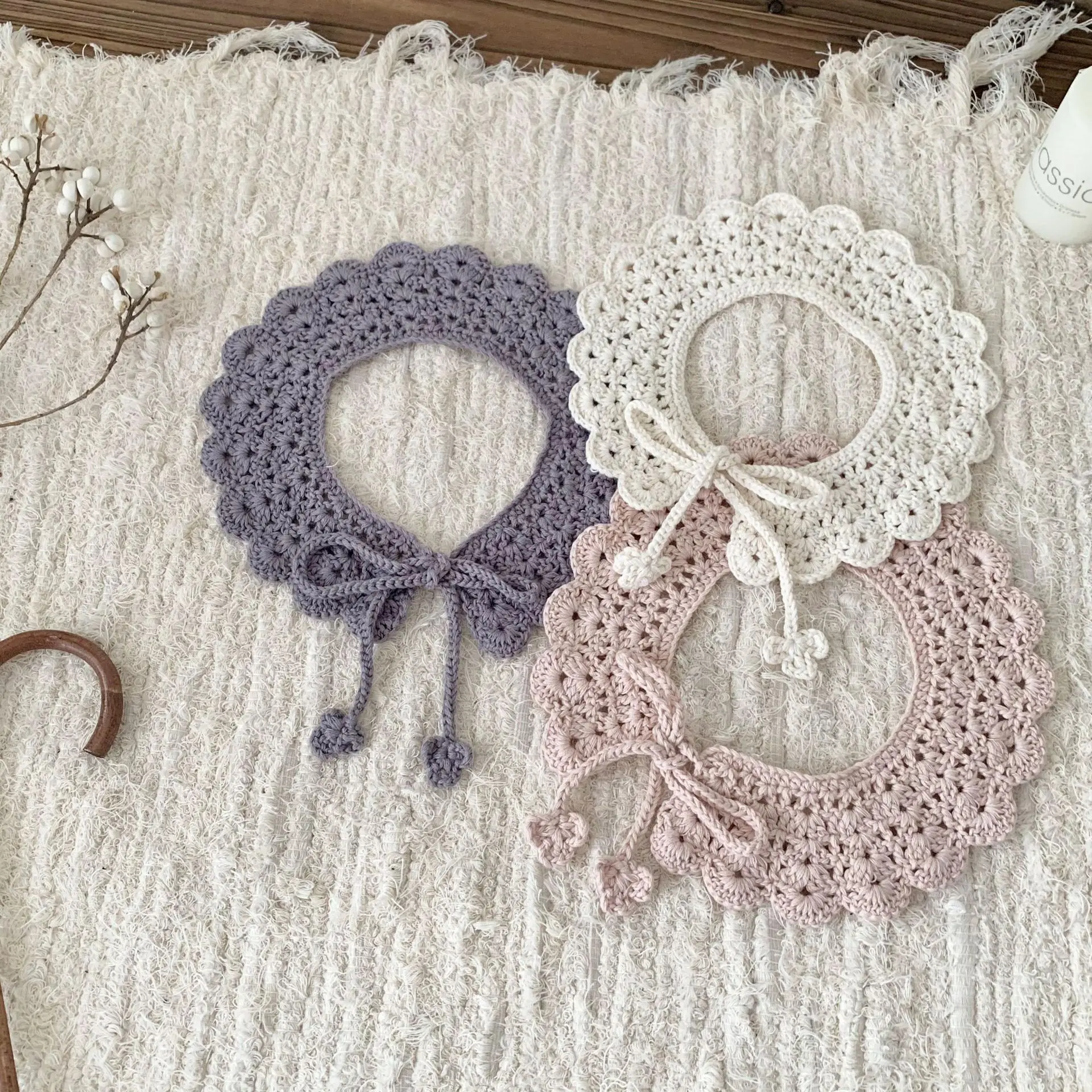 Kids Crochet Collar Toddler False Collar Children Clothes Accessory Cotton