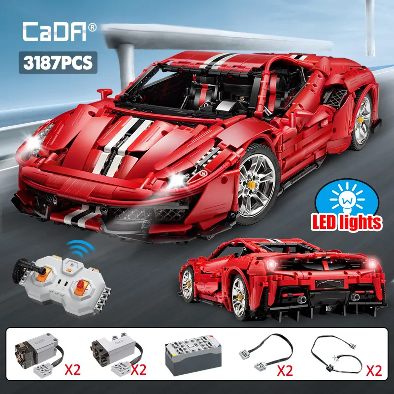 Cada 3187PCS Creator Technical RC Racing Car Super Car Building Blocks City Remote Control Sports Vehicle Bricks Toys for Kids|Blocks|...