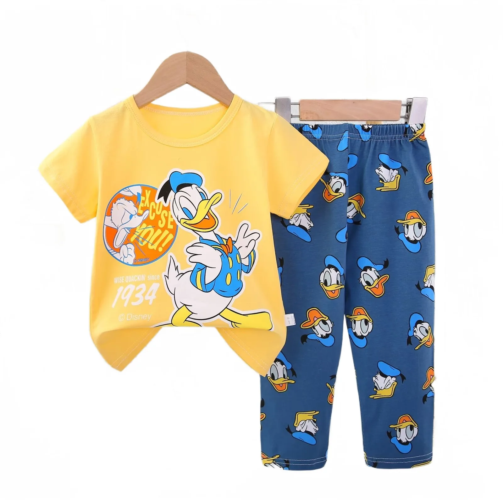 1-3year Summer Short sleeve girls clothes set Cute Minnie Kids Clothing cute  girls Clothes soft Cotton Baby Clothes set 2