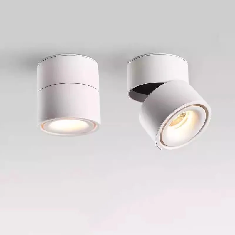 Track light Anti-glare COB spotlights Ceiling light 7W 12W 15W 360&deg; Rotation LED Downlights Aluminum AC110V 220V Home business