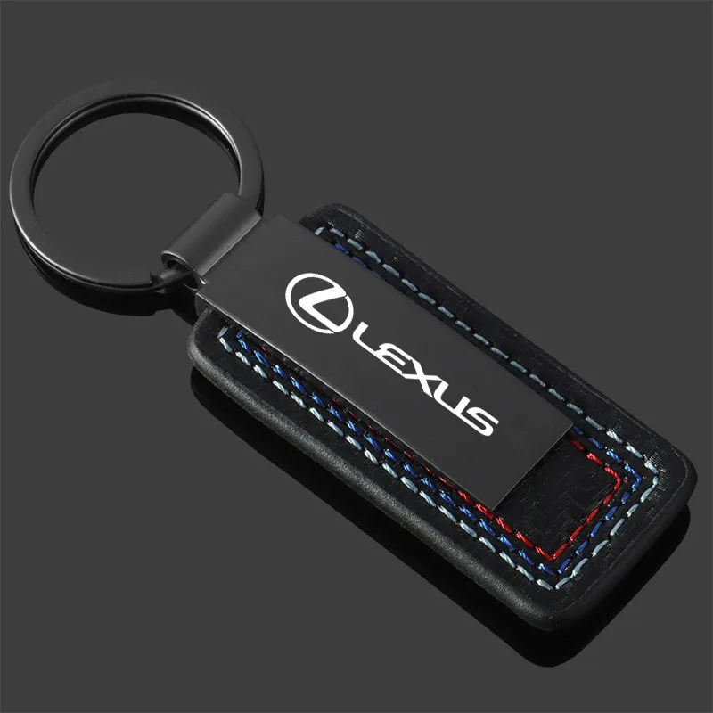 LEXUS Key Fob, Keychain Black Leather