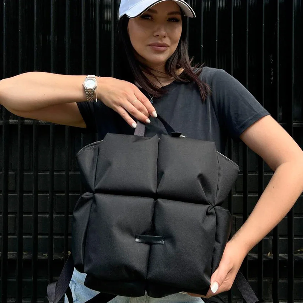 Zaino da donna stilista borse a tracolla trapuntate invernali per donna borse imbottite Space Down borsa da viaggio grande Unisex Chic