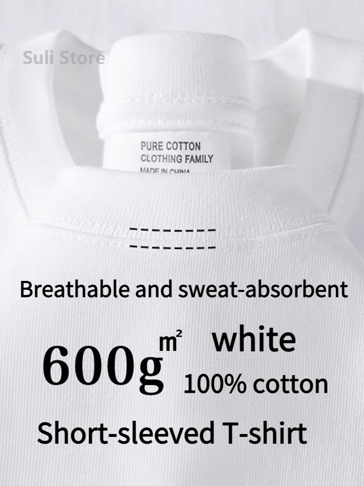 รูปสินค้า เสื้อยืดผ้าฝ้าย 600 กรัม ใส่สบาย ฤดูร้อน