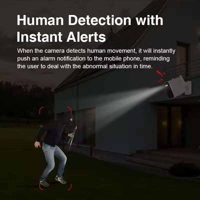 OKAM PRO IP Security Camera HD 5MP WiFi CCTV 5200 Battery Colour Night Vision Outdoor Waterproof Smart Camera Two-way Intercom 5