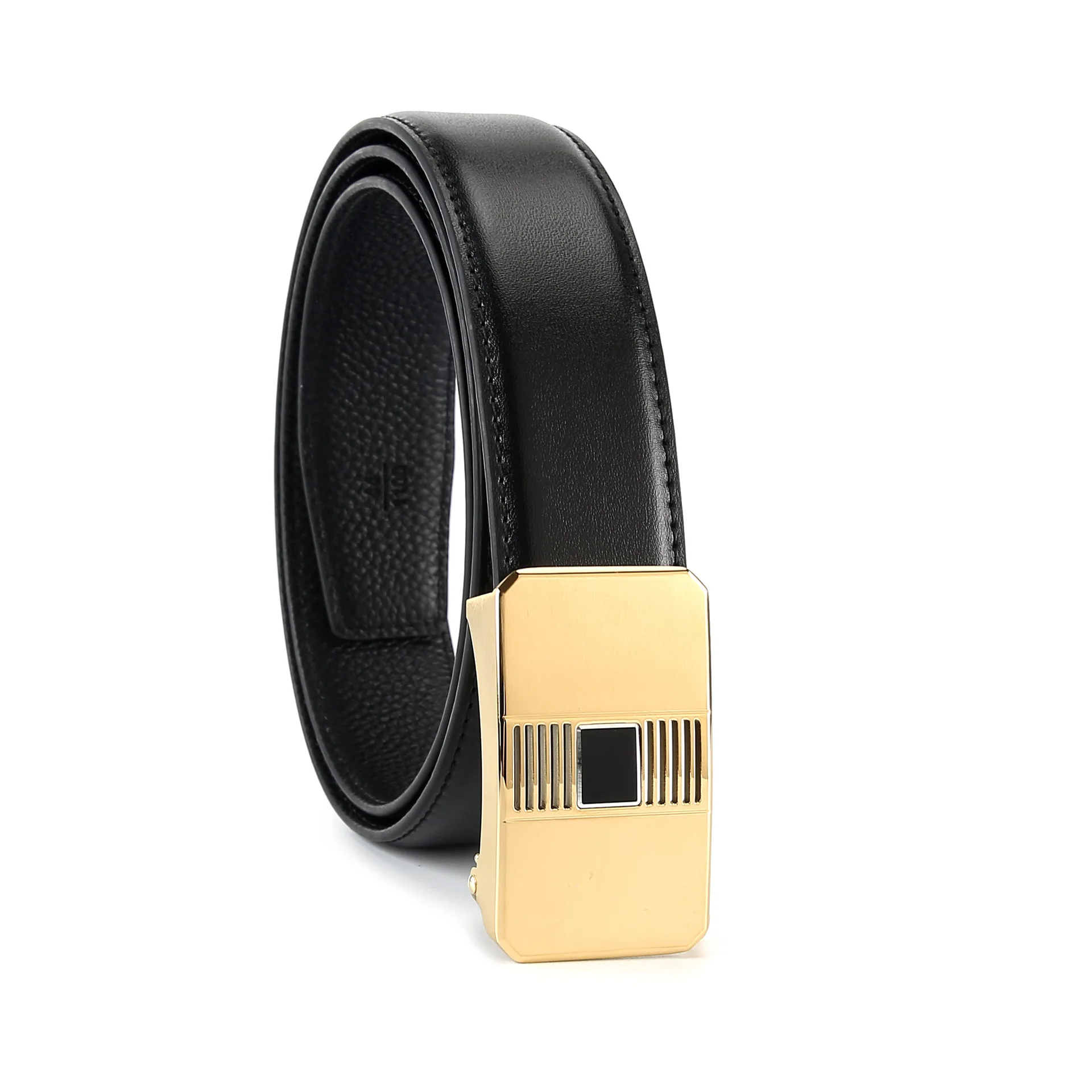 

Men Belt Creative Male Automatic Buckle Cowskin Genuine Leather Belts Boys Waist Belt Man Belt for Men Belt Width About 3.5cm 16