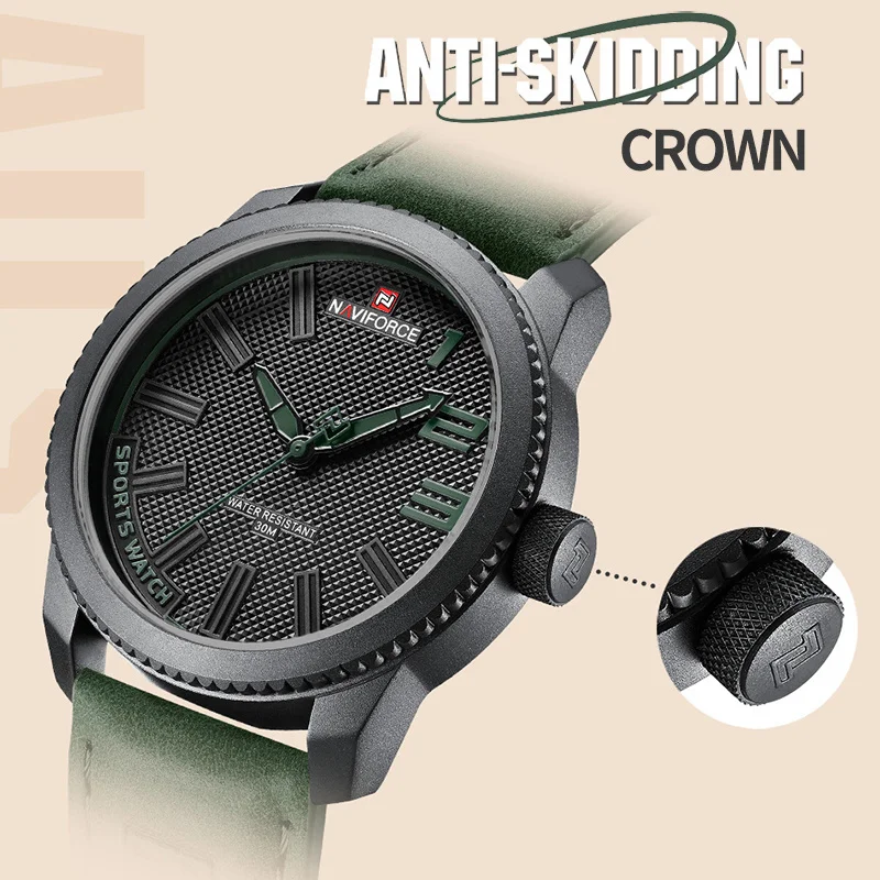 Quartz Watch For Men Popular Fashion Casual Military Sports Male Clock Waterproof Clock Leather Strap Men Watch Reloj Hombre