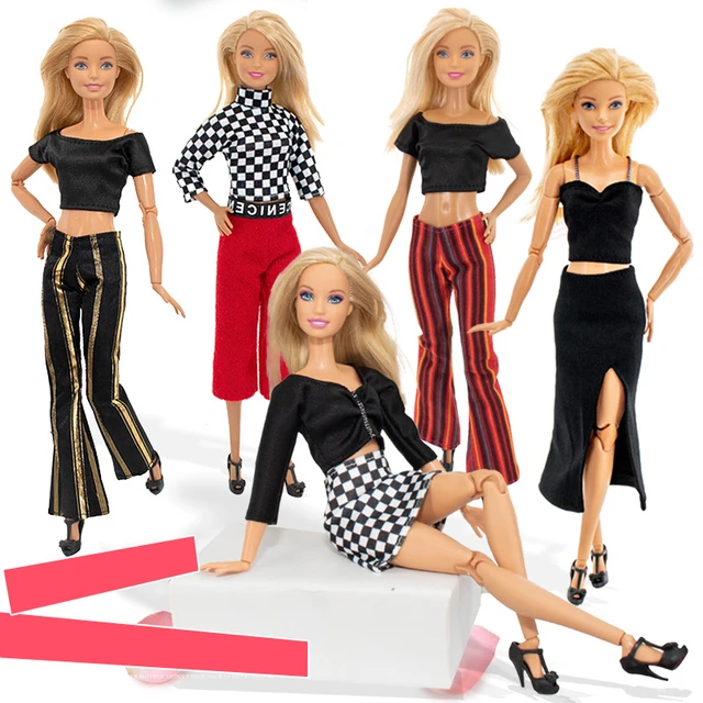 Barbie Doll Roupas de manga comprida Vestido de gola redonda T-Shirt de  manga comprida Roupas de boneca 1/6 Acessórios de bonecas 1 pc - AliExpress