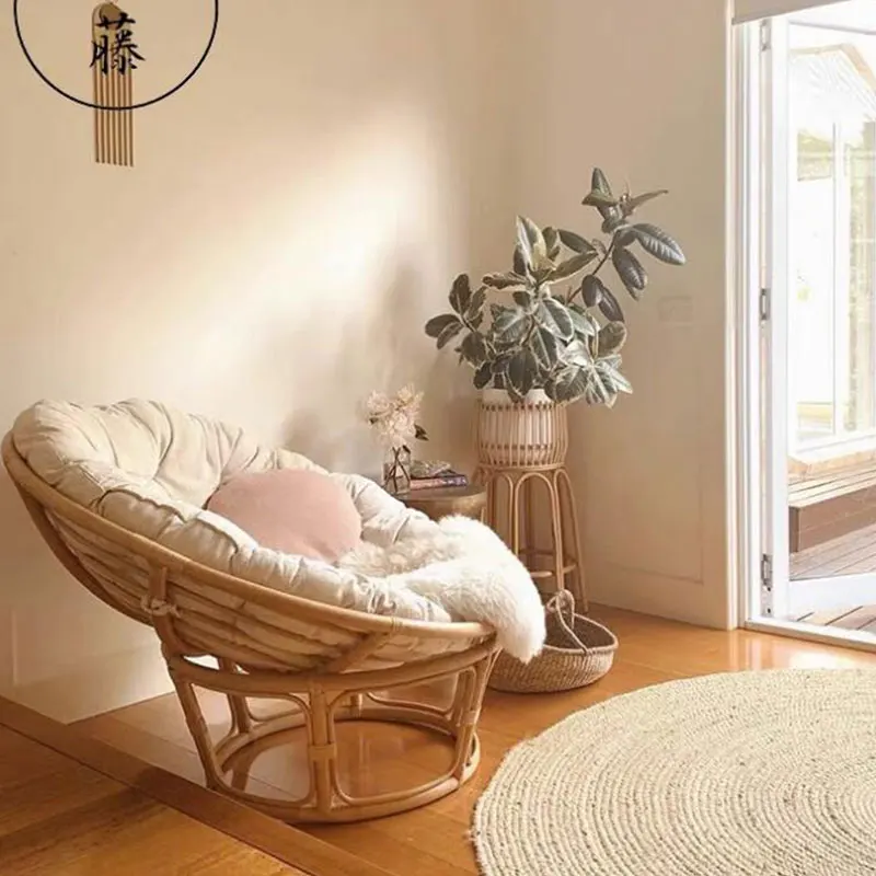 Swing Hanging Basket Seat Cushion Thicken Soft Egg Chair Pad Garden Armchair Pillow Outdoor Patio Rattan Chair Round Cushion 5