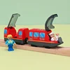 Battery Operated Locomotive Pay Train Set Fit for Wooden Railway Track Powerful Engine Bullet Electric Train for Boys Girls Gift 4