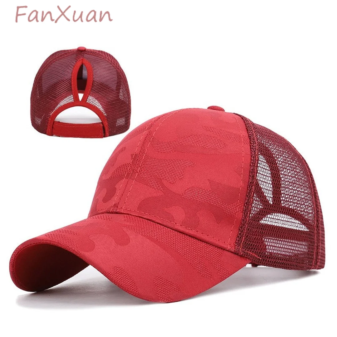 

Women's Baseball Cap High Ponytail Summer Cap Femme Mesh High Messy Bun Caps for Women Girl Sunhat