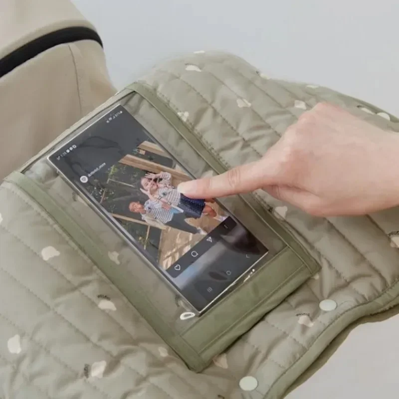 Korean Baby Stroller Gloves Winter Waterproof Fleece Thick Pram Hand Muff Warmer Anti-Freeze Car Gloves for Stroller Accessories