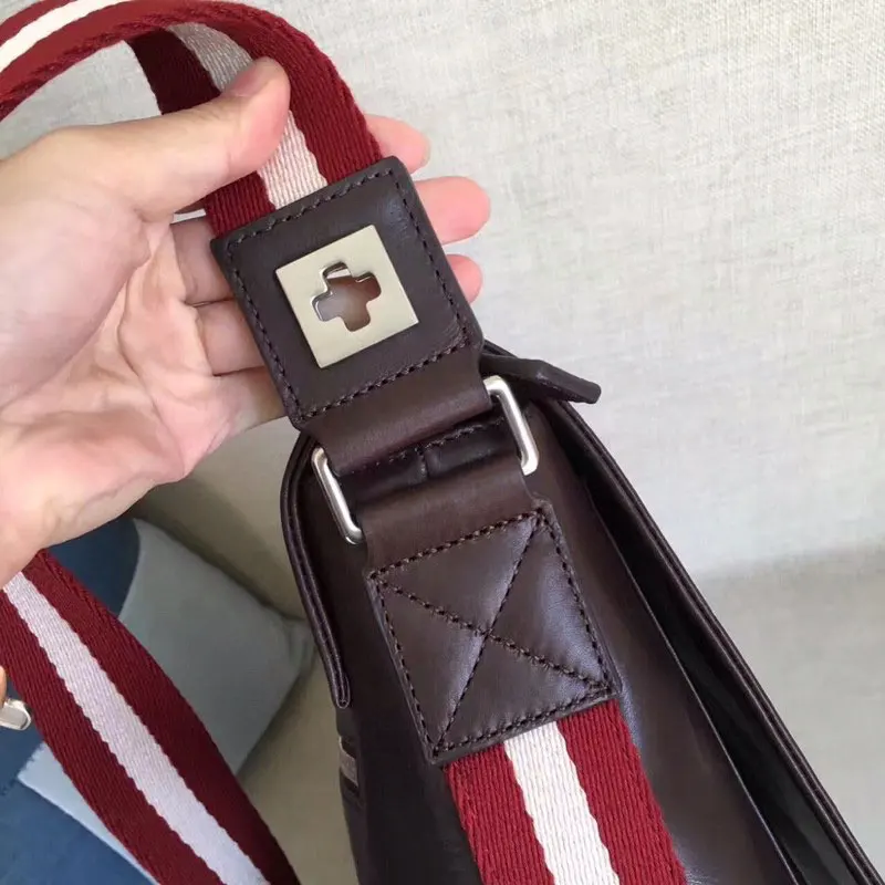Luxury B Style Men's Bag Leather Men's Shoulder Bag Cowhide Crossbody Bag Flap Oil Wax Leather Messenger Bag Men's Upscale