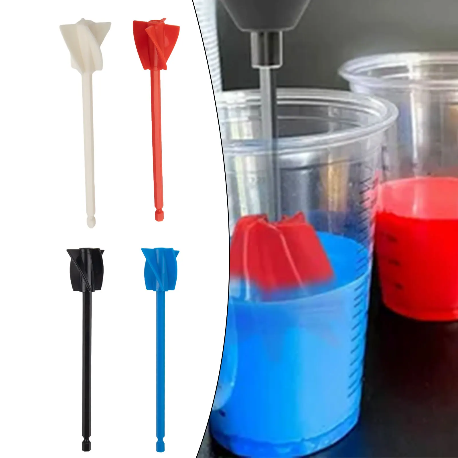 

ABS Mixing Drill Mixing Drill Black Epoxy Mixer Head Stirrer Material Paddle Consistency Paint Drill 16.5*3.5cm