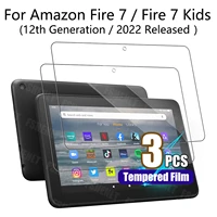 Screen Protector for Amazon Fire 7 2022/Fire 7 Kids 2022 (12th Generation,7 inch) Tempered Glass Anti-Scratch HD 9H Hardness 1