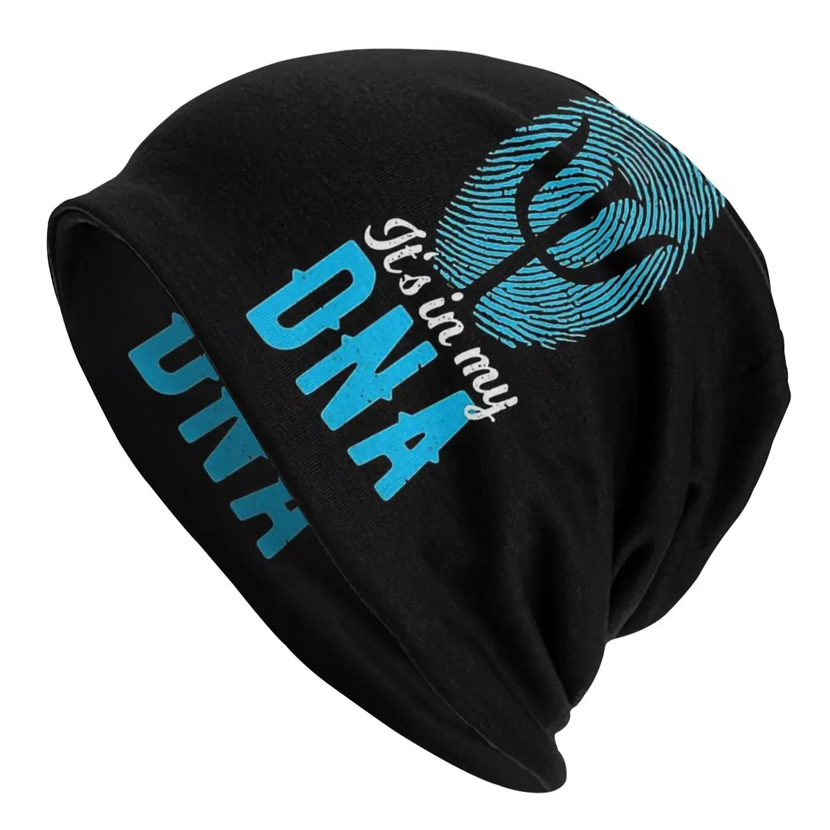 

It Is In My DNA Men Women's Beanie Hats Fingerprint Psychotherapist Knitted Hat Hip Hop Earmuff Bonnet Street Skullies Beanies