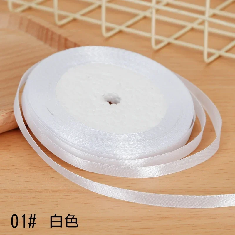 Elegant 6mm Satin Ribbon for DIY Crafts and Gift Wrapping
