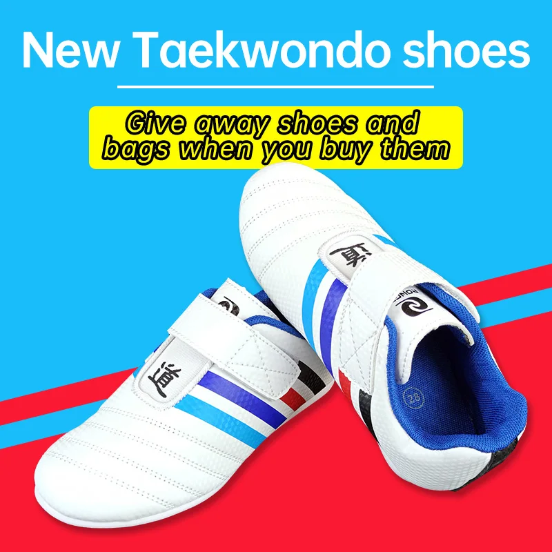 RainbowTaekwondo Training Shoes Indoor Anti Slip Children's Taekwondo Shoes Kickboxing Kung Fu Tae Kwon Do Martial Arts Sneaker