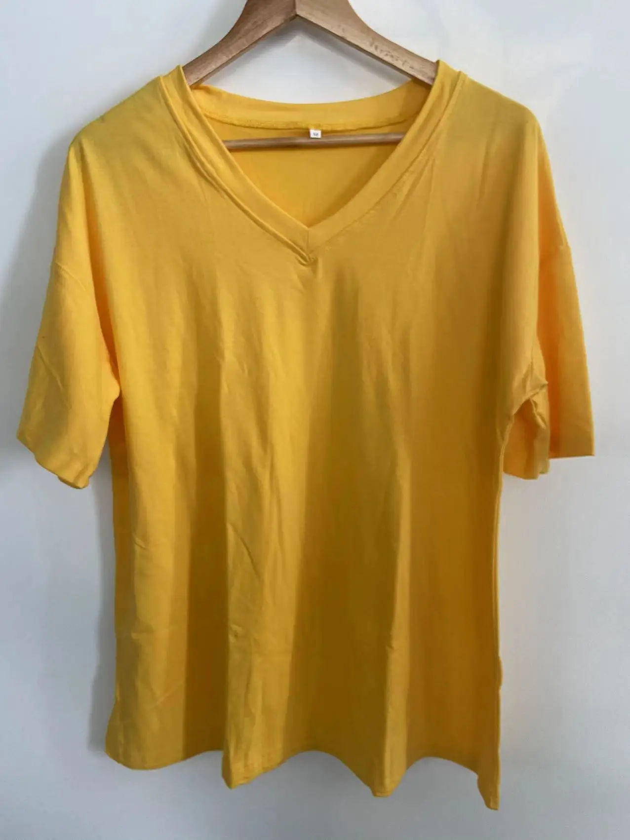 Women's Short Sleeve T Shirt - Cotton Broadcloth Polyester Fabric Top, Loose Fit Tee