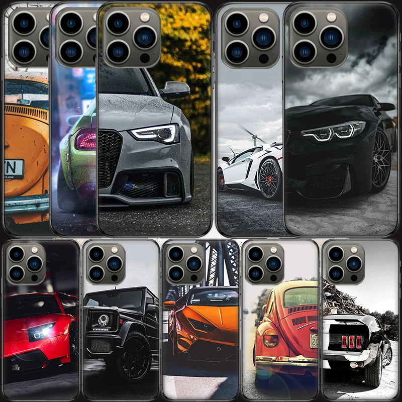 New Sports Cars Male Men Phone Case For Apple Iphone 13 12 Mini 11 14