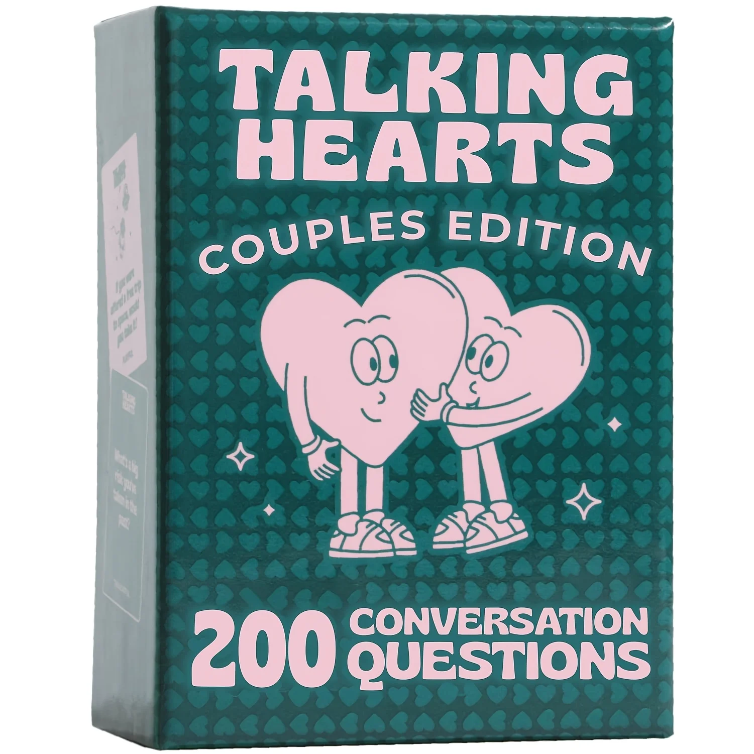 English Talking Hearts Conversation Cards - A Couples' Card Game for Date Nights - 200 Questions and 2 Wild Cards