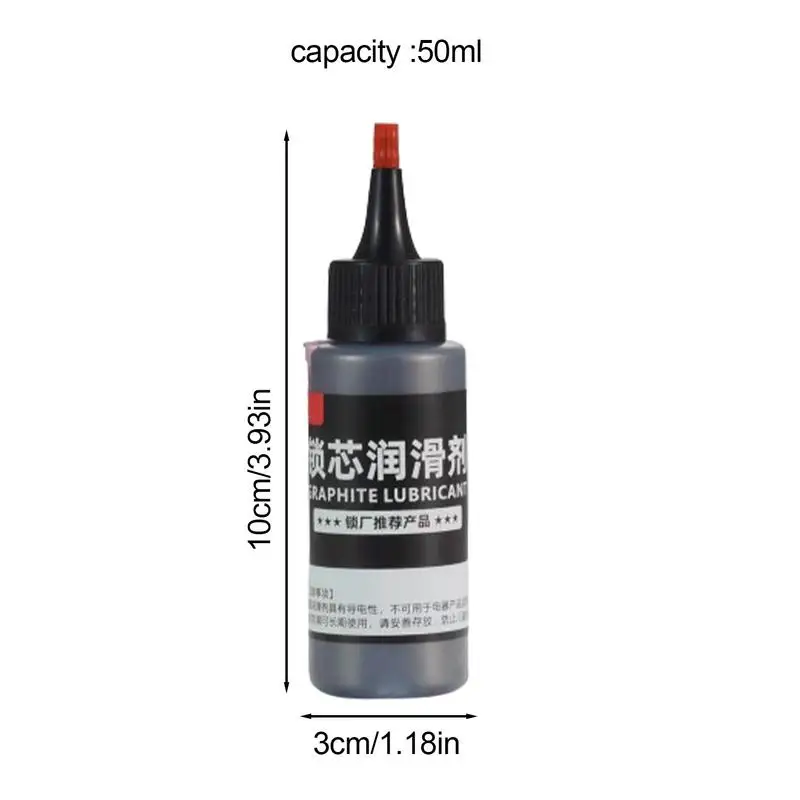 Graphite For Locks Portable Multifunctional Dry Graphite Lubricant 50ml Lock Lubricant Needle Tube Home care