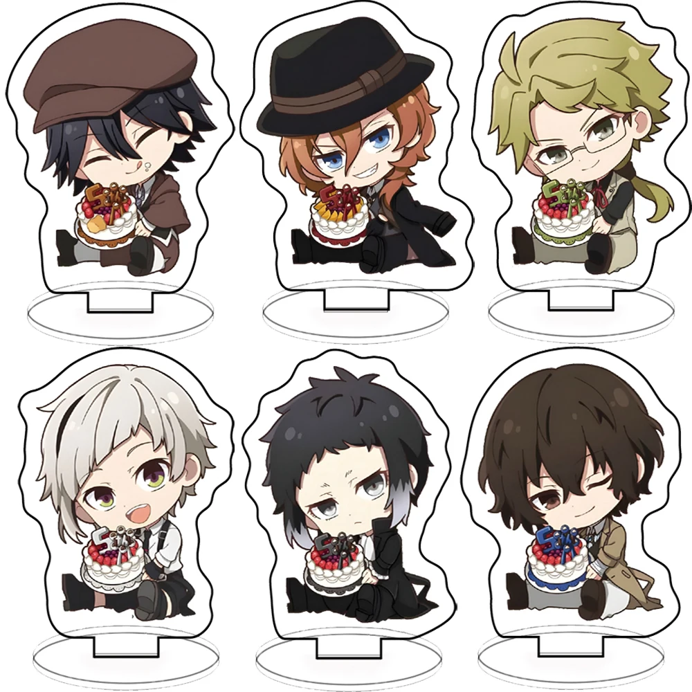 Adornos de Panel acrílico, soporte acrílico Bungo Stray Dogs Osamu Dazai Oda Sakunosuke, placa modelo, decoración de escritorio, regalos de navidad