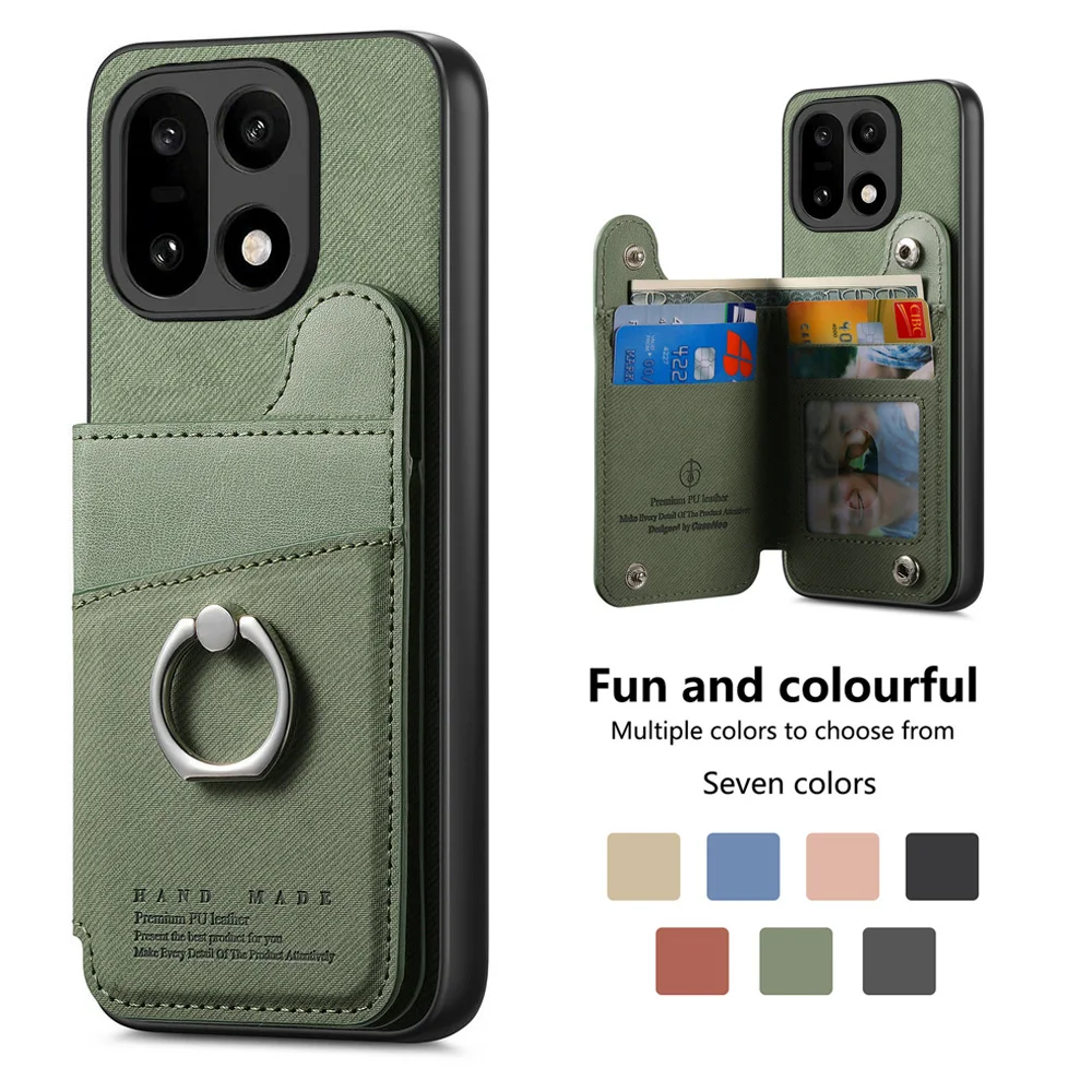 Luxury Leather Wallet Phone Case with RFID Card Cover